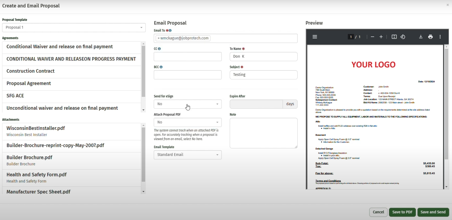 screenshot of JobPro Technology